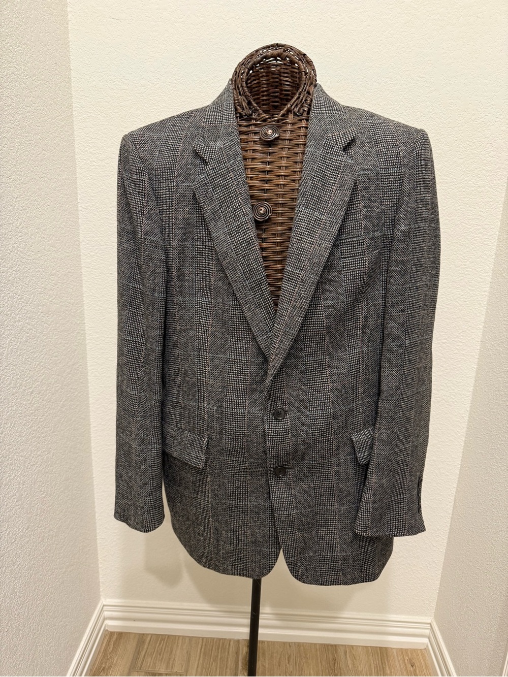 ✨ VINTAGE 80s Christian Dior Monsieur Pure Virgin Wool Tweed Blazer | Size 42L ✨